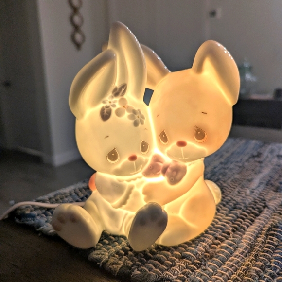 Precious Moments Other - Vintage "Precious Moments Some Bunny Loves You" Ceramic Night Light